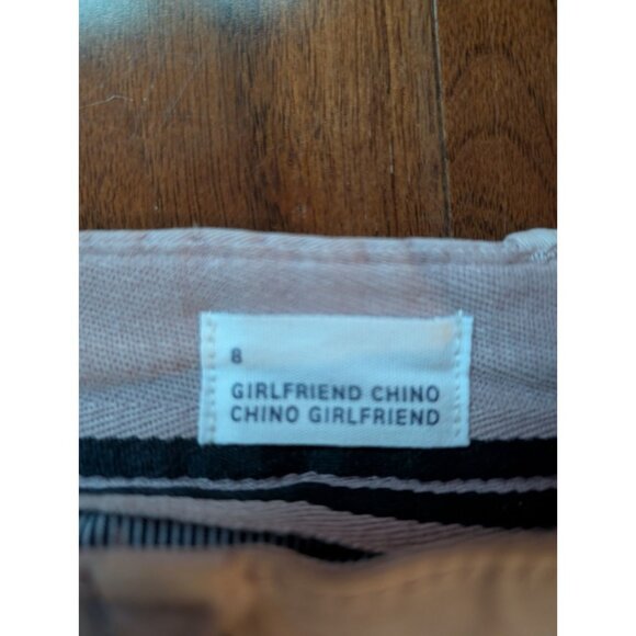 GAP Girlfriend Chino Pants Women's Purple Stretch Mid Rise Slim Leg Taper NWT 8 - Picture 2 of 7